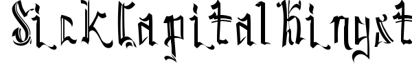 SickCapital Kingston font preview